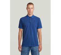 Poloshirt G-STAR "Dunda Overdyed Slim Poloshirt", Herren, Gr. S, blau (racing blau gd), Obermaterial: 95% Baumwolle, 5% Elasthan, Shirts (60793017-S) racing blau gd