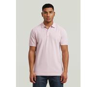 Poloshirt G-STAR "Dunda Overdyed Slim Poloshirt", Herren, Gr. XL, rosa (burnished lila gd), Obermaterial: 95% Baumwolle, 5% Elasthan, Shirts (49987545-XL) burnished lila gd