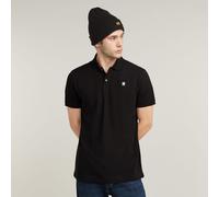 Poloshirt G-STAR "Dunda Slim Fit", Herren, Gr. XXL, schwarz (dk schwarz), Piqué, Obermaterial: 95% Baumwolle, 5% Elasthan, unifarben, slim fit normal, Shirts, Logostickerei auf der Brust (30415146-XXL