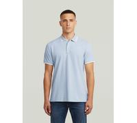 Poloshirt G-STAR "Dunda Slim Stripe Poloshirt", Herren, Gr. S, lt wave, Shirts (30441551-S) lt wave