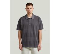 Poloshirt G-STAR "Washed Jacquard Relaxed Polo", Herren, Gr. XXL, grau (petrol gd), Obermaterial: 100% Baumwolle, Shirts (68962431-XXL) petrol gd