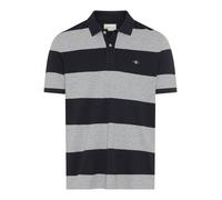 Poloshirt GANT "BLOCK STRIPE", Damen, Gr. 3XL, grau melange, Jersey, Obermaterial: 100% Baumwolle, regular fit normal, Rundhals, eingesetzt gerader Abschluss, Shirts, Regular fit mit Polokragen (46050