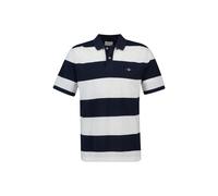 GANT Poloshirt Block Stripe Polo Kurzarm, gestreift, Knopfleiste M Blau (Evening Blue)