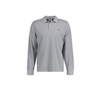 GANT Herren Poloshirt - REGULAR SHIELD LONGSLEEVE PIQUE RUGGER, Langarm, Logo, grau, 5XL Grau