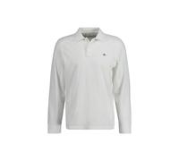 GANT Herren Poloshirt REG Shield LS Pique Rugger Langarm Regular Fit 100% Baumwolle Weiß