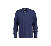 Poloshirt GANT "Poloshirt Regular Shield Longsleeve Pique Rugger 1er Pack", Herren, Gr. M, blau (blau (jeansblau melange)), Obermaterial: 100% Baumwolle CO., Shirts (98032807-M) blau (jeansblau melang