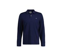 GANT Herren Polohemd Reg Shield Pique Rugger Langarm Evening Blue Größe M EU