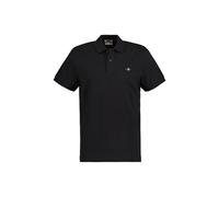 Poloshirt GANT "REG SHIELD SS PIQUE POLO", Herren, Gr. 3XL, schwarz, Jersey, Obermaterial: 100% Baumwolle, unifarben, regular fit hüftlang, hoch geschlossener Ausschnitt, Bündchen, Shirts, mit Logo un
