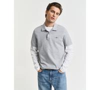 GANT Poloshirt REG Shield Piqué Kurzarm Regular Fit Grau Meliert 5XL