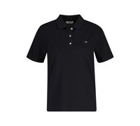 Poloshirt GANT "REGULAR SHIELD", Damen, Gr. L, schwarz, Single Jersey, Obermaterial: 100% Baumwolle, regular fit normal, Rundhals, eingesetzt gerader Abschluss, Shirts, Regular fit mit Polokragen (953