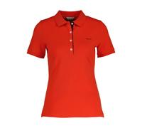 Poloshirt GANT "SLIM CONTRAST COLOR", Damen, Gr. L, perfect rot, Single Jersey, Obermaterial: 97% Baumwolle, 3% Elasthan, slim fit normal, Rundhals, eingesetzt gerader Abschluss, Shirts, Slim fit mit