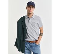 Poloshirt GANT "SLIM ORIGINAL PIQUE SS RUGGER" Gr. 4XL, grau (grey melange) Herren Shirts Kurzarm mit Logostickerei auf der Brust (62701905-4XL)