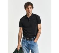 Poloshirt GANT "SLIM ORIGINAL PIQUE SS RUGGER" Gr. 4XL, schwarz (black) Herren Shirts Kurzarm mit Logostickerei auf der Brust (42123809-4XL)