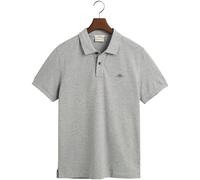 Gant Herren Slim Shield Pique Polohemd, Grey Melange, XXL EU
