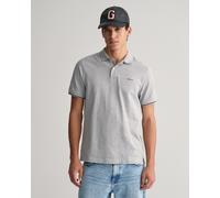 Poloshirt GANT "TIPPING SS PIQUE POLO", Herren, Gr. XXL, grau (grau melange), Jersey, Obermaterial: 100% Baumwolle, Shirts (52631243-XXL) grau melange