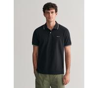 Poloshirt GANT "TIPPING SS PIQUE POLO", Herren, Gr. XXL, schwarz, Jersey, Obermaterial: 100% Baumwolle, Shirts (58074665-XXL) schwarz