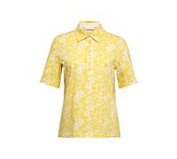 Poloshirt GOLDNER "Kurzgröße Pikee-Druckpoloshirt", Damen, Gr. 23, weiß (margerite, weiß), Obermaterial: 100% Baumwolle CO., normal, Sonstiges, Shirts, Ohne (71972930-23) margerite, weiß