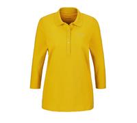 Poloshirt GOLDNER "Kurzgröße Poloshirt in hochwertiger Qualität", Damen, Gr. 20, gelb (honig), Obermaterial: 94% Baumwolle CO. 6% Elasthan EL., Sonstiges, Shirts, Ohne (61062666-20) honig
