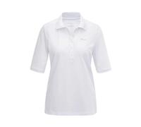 Poloshirt GOLDNER "Poloshirt in hochwertiger Pikee-Qualität", Damen, Gr. 46, weiß, Obermaterial: 94% Baumwolle CO. 6% Elasthan EL., Rippe, Shirts, Ohne (82806218-46) weiß