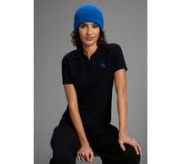 Poloshirt H.I.S, Damen, Gr. 44/46, schwarz, Piqué, Obermaterial: 95% Baumwolle, 5% Elasthan, unifarben, Basic, sehr figurbetont hüftlang, Shirts, sehr figurbetonte Passform, klassischer Polokragen (84
