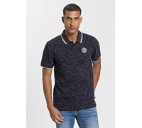 Poloshirt H.I.S, Herren, Gr. XXL (60/62), grau (anthrazit meliert), Piqué, Obermaterial: 93% Baumwolle, 5% Elasthan, 2% Polyester, meliert, schmal, Rundhals, Shirts, kurzärmelig, schmal geschnitten, m