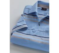 Poloshirt HAJO "Poloshirt", Herren, Gr. 52/54, blau (hellblau), 62% Baumwolle, 38% Polyester, gemustert, gestreift, ohne Ausschnitt, Shirts (653729-52) hellblau