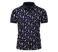 Poloshirt Herren Druck Basic Polohemd Freizeithemd Herren Hemd Regular Fit Poloshirts Kurzarm T Shirts Sommer Men's Polo Shirt Business Casual Menswear Sommerhemd