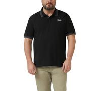 Poloshirt, Herren, Gr. 5XL, schwarz, Jersey, Obermaterial: 95% Baumwolle, 5% Elasthan, S.OLIVER MEN BIG SIZES, unifarben, regular fit normal, ohne Ausschnitt, kontrastfarben, Shirts, mit Logo Print (6