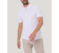 Poloshirt, Herren, Gr. XXL, weiß, Piqué, Obermaterial: 100% Baumwolle, PIONEER AUTHENTIC JEANS, unifarben, slim fit hüftlang, Rippbündchen, Shirts, mit Logostickerei (47058215-XXL) weiß