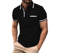 Poloshirt Herren Kurzarm Baumwolle Sommer Polo Shirt Lässige Polohemd Polo Tshirt Atmungsaktiv T Shirt T-Shirt Mit Knopfleiste Sport Golf Poloshirt Basic Poloshirts Für Herren Männer