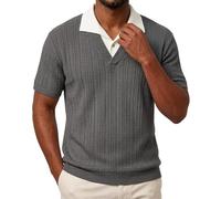 Poloshirt Herren Kurzarm Baumwolle Sommer Polo Shirt Lässige Polohemd Polo Tshirt Atmungsaktiv T-Shir T Shirtt Mit Knopfleiste Basic Sport Golf Poloshirt Poloshirts Für Herren Männer
