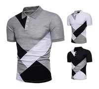 Poloshirt Herren Kurzarm Business Hemd Sommerhemden Poloshirts Für Herren Polohemden Herren Freizeit-Hemd Men Gentlemans Polohemd Herrenshirt