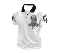 Poloshirt Herren Kurzarm Sommer Polo Shirt Baumwolle Lässige Polohemd Wikinger Polo Tshirt Atmungsaktiv T Shirt T-Shirt Mit Knopfleiste Sport Golf Poloshirt Basic Poloshirts Für Herren Männer