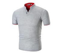 Poloshirt Herren Kurzarm Sommer Tennis Golf Polo Shirt mit Knöpfen Colour Block Kragen Shirt Polohemd Casual Pullover Männer Business T Shirts Regular Fit Hemd Einfarbige