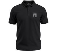 Poloshirt Herren mit Hirsch-Grafik - Kurzarm Polo Sommer Outdoor Jäger Modern Fit Fashion - Hirsch schwarz 4XL
