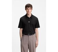 HUGO Poloshirt aus Interlock-Baumwolle mit Stack-Logo - Style Deabono_D, 50517638 Schwarz M