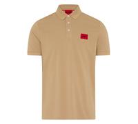 Poloshirt HUGO "Dereso", Damen, Gr. XL, medium beige269, Jersey, Obermaterial: 100% Baumwolle, unifarben, slim fit normal, Rundhals, Bündchen, Shirts, Slim Fit, Kurzarm, HUGO Weblabel (13450867-XL) me