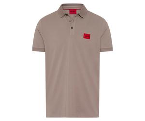 Poloshirt HUGO "Dereso", Damen, Gr. XXL, light, pastel braun237, Jersey, Obermaterial: 100% Baumwolle, unifarben, slim fit normal, Rundhals, Bündchen, Shirts, Slim Fit, Kurzarm, HUGO Weblabel (5173530