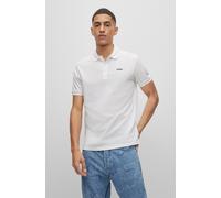 HUGO Herren Polo-Shirt - DONOS222, Pique, 1/2-Arm, Knopfleiste, Logo, Baumwolle, weiß, 2XL Weiß 2