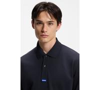 Poloshirt HUGO "Nolitos", Herren, Gr. L, dunkelblau405, Jersey, Obermaterial: 100% Baumwolle, unifarben, loose fit normal, Rundhals, Bündchen, Shirts, Polokragen, Loose Fit, reine Baumwolle (95138855-