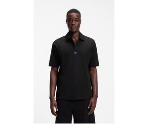 Poloshirt HUGO "Nolitos", Herren, Gr. L, schwarz001, Jersey, Obermaterial: 100% Baumwolle, unifarben, loose fit normal, Rundhals, Bündchen, Shirts, Polokragen, Loose Fit, reine Baumwolle (97953469-L)