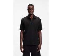 Poloshirt HUGO "Nolitos", Herren, Gr. XXL, schwarz001, Jersey, Obermaterial: 100% Baumwolle, unifarben, loose fit normal, Rundhals, Bündchen, Shirts, Polokragen, Loose Fit, reine Baumwolle (97953469-X