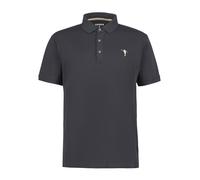 Poloshirt ICEPEAK "Icepeak Polo shirt Marblehead", Herren, Gr. M, grau (anthrazit), Stoff, 100% Polyester, normal, hoch geschlossener Ausschnitt, Shirts (38659742-M) anthrazit