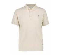 Poloshirt ICEPEAK "Icepeak Polo shirt Marblehead", Herren, Gr. M, beige (puder), Stoff, 100% Polyester, normal, hoch geschlossener Ausschnitt, Shirts (37378660-M) puder