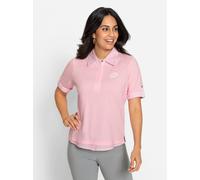 Poloshirt INSPIRATIONEN "Poloshirt", Damen, Gr. 50, rosa (rosé), 100% Baumwolle, unifarben, ohne Ausschnitt, Shirts (602409-50) rosé