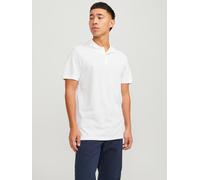 Poloshirt JACK & JONES "BASIC POLO", Damen, Gr. 3XL, weiß, Piqué, Obermaterial: 100% Baumwolle, schmal hüftbedeckend, Rundhals, Bündchen, Shirts Poloshirt (18360401-XXXL)