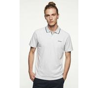 Poloshirt JACK & JONES "JJBLAZE POLO SS", Herren, Gr. S, weiß melange, Jersey, Obermaterial: 60% Baumwolle, 40% Polyester, meliert, regular fit, Shirts (39990425-S) weiß melange