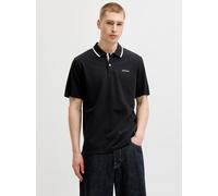 Poloshirt JACK & JONES "JJBLAZE POLO SS", Herren, Gr. XL, schwarz, Jersey, Obermaterial: 60% Baumwolle, 40% Polyester, unifarben, regular fit, Shirts (12877836-XL) schwarz