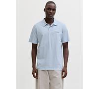Poloshirt JACK & JONES "JJBRANDON POLO SS", Herren, Gr. XL, celestial blau, Jersey, Obermaterial: 100% Baumwolle, bedruckt, regular fit, Shirts (66363624-XL) celestial blau