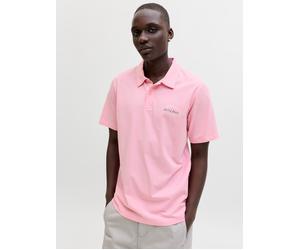 Poloshirt JACK & JONES "JJBRANDON POLO SS", Herren, Gr. XL, prism pink, Jersey, Obermaterial: 100% Baumwolle, bedruckt, regular fit, Shirts (41913568-XL) prism pink